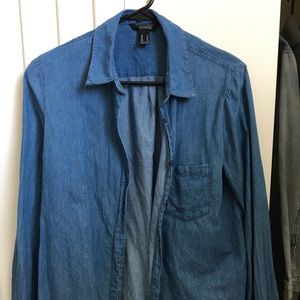 Jean button up shirt